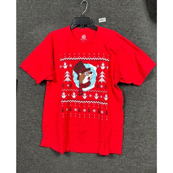 Buc-ees "Worth Melting For" Christmas T-Shirt Unisex Size XL Red Holiday - Picture 1 of 5